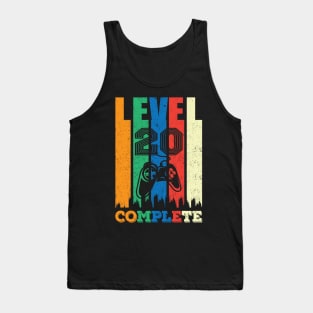 20th Birthday Level 20 Complete Gamer Gift Tank Top